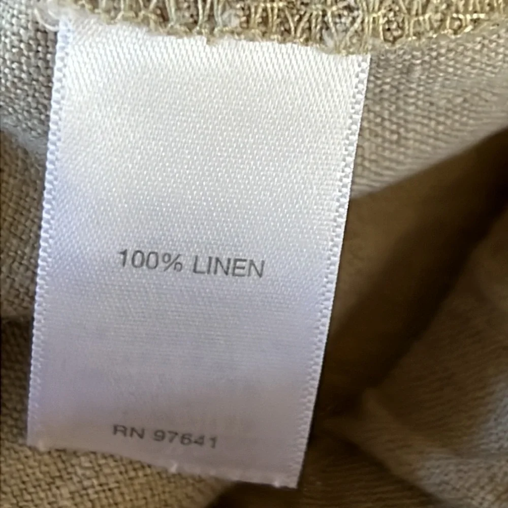 J. Jill Linen Blend Wide-Leg Pants in Light Taupe - Picture 8 of 10